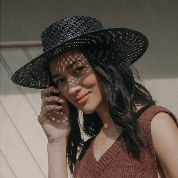 Hemlock Hat Co. Waverly Boater in Onyx – Size S, NEW/Unworn, Seashell Trim - Picture 10 of 11